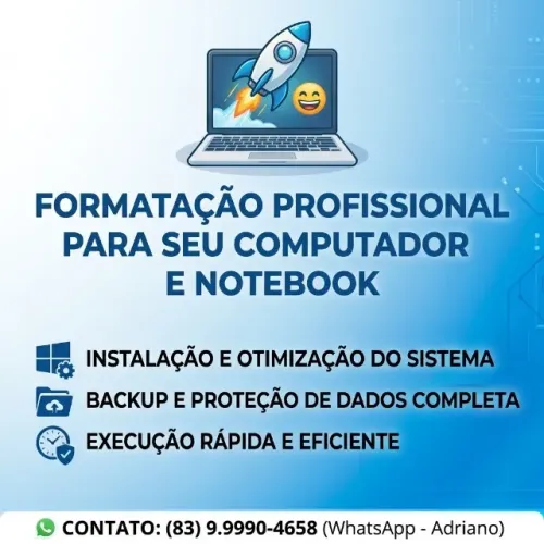 Formatação de equipamento ( Notebook - Computador ) domícílio