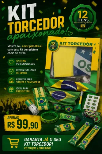 Kit torcedor 12 itens 