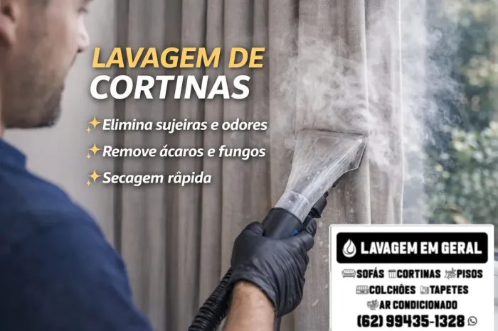 Limpeza de Cortinas buscamos e entregamos!