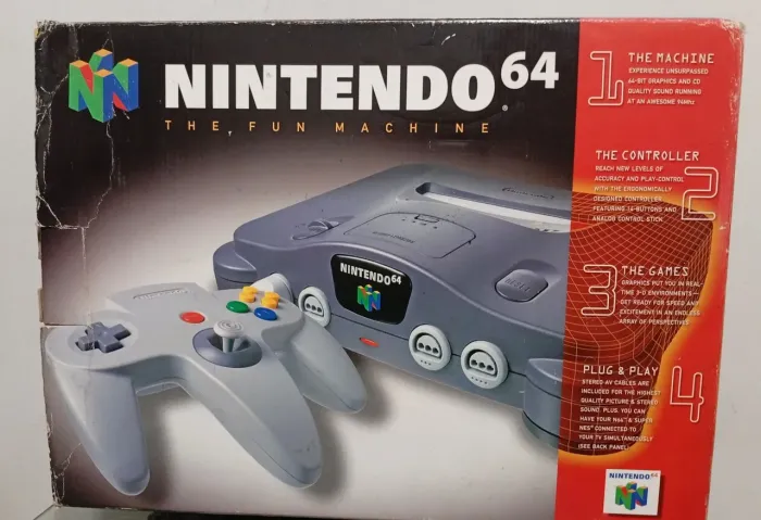 Nintendo 64 na caixa impecável com 1 controle 