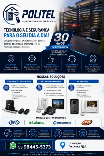 Manutenção em Automação de Portões Eletrônicos de Garagem em Pelotas-RS