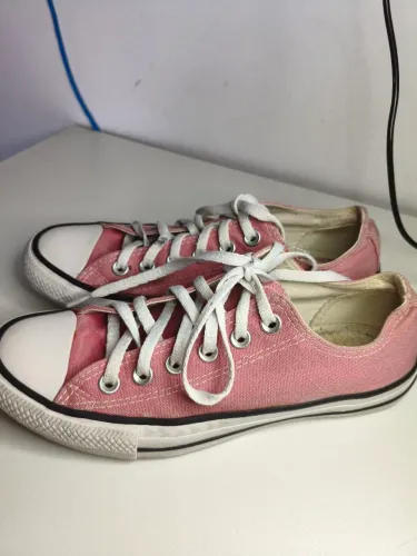 All Star Chuck Taylor cano baixo rosa 