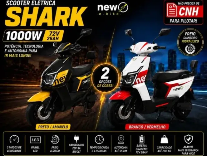 Scooter elétrica SHARK 1000W