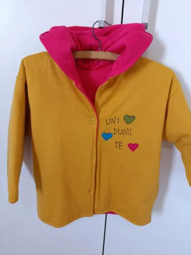 Casaco dupla face infantil 
