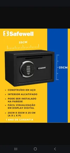 Cofre eletrônico Safewell NOVO