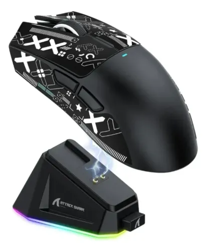 Mouse Gamer Attack Shark X11 Com Base