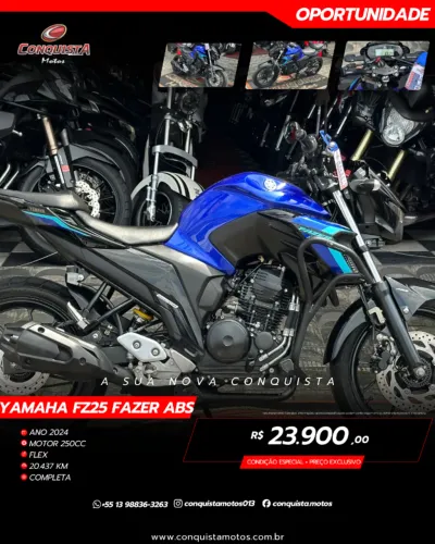 Yamaha FZ25 Fazer 250 2024 > Apenas 20.000Km