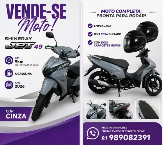 Moto Shineray Jet 2026, 9km (Zero)