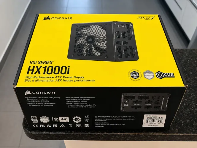 Fonte Corsair HX1000i 1000W Platinum Nova Lacrada