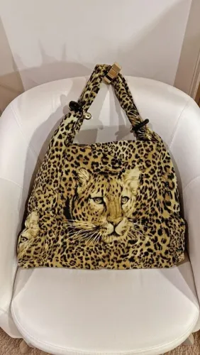 Bolsa Tote leopardo máxi