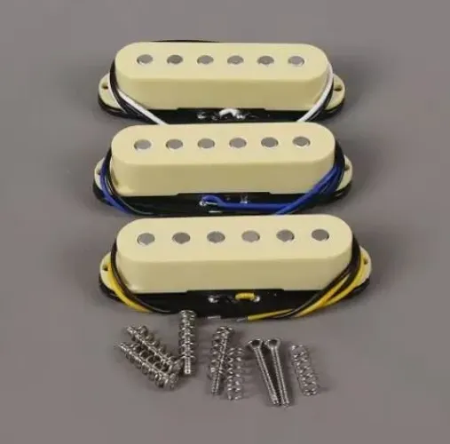 kit captadores Fleor 3 pçs creme vintage alnico 5