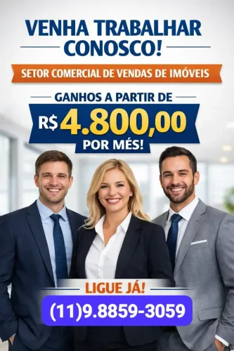 OPORTUNIDADE DE TRABALHO - GANHOS A PARTIR DE R$4.800,00
