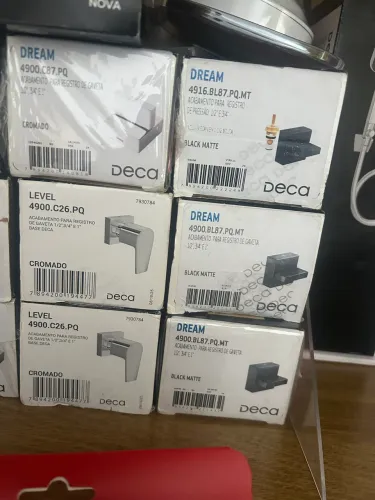 DREAM 4900.BL87.PQ.MT Acabamento para Registro de Gaveta - Black Matte