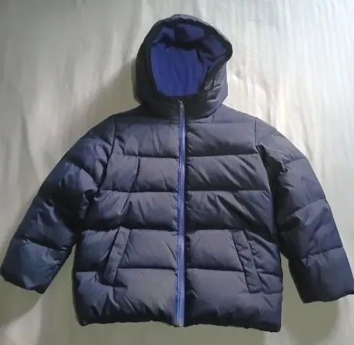 Jaqueta Puffer Infantil Benetton Original - Azul Marinho - 7 Anos