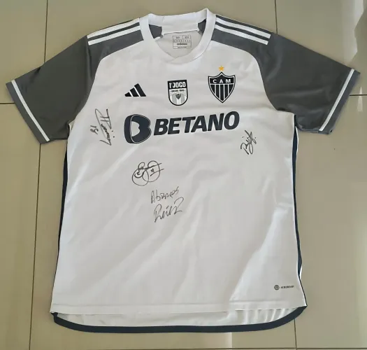Camisa Adidas Away Original 2023 Atlético MG (Galo) Autografada Tam GG -Em Perfeito Estado