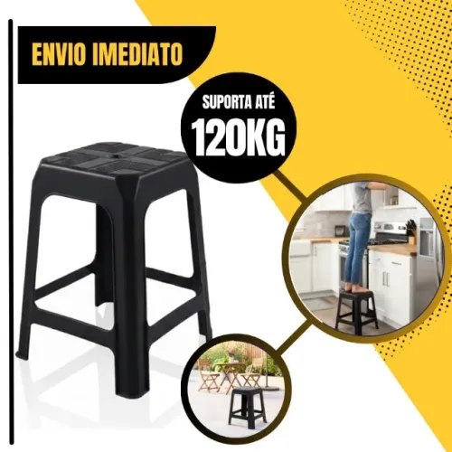 Oferta Relâmpago Kit 10 Banquetas Plásticas Reforçadas Link com Desconto