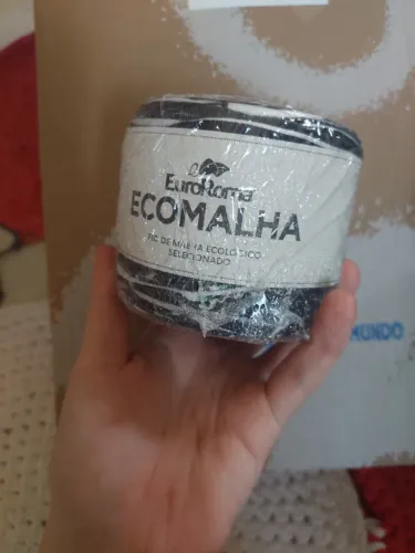 Mini Fio de Malha EuroRoma - 30 Metros - Cor preto com detalhes branco e verde