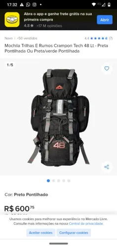 Mochila de trilha e acampamento