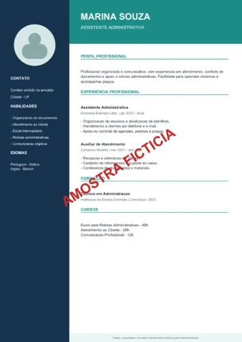 Currículo para emprego em PDF - pronto em 1 hora | R$25