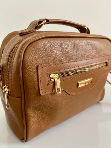 Bolsa em couro legítimo baú