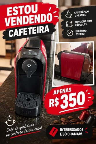 Vendo cafeteira 3 corações de capuccino