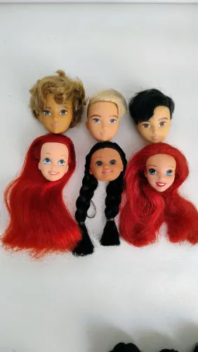 Lote cabeças Mattel e Disney 