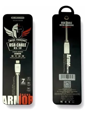 Cabo USB de carregamento metálico Tipo C KS-10 1metro V8<br>