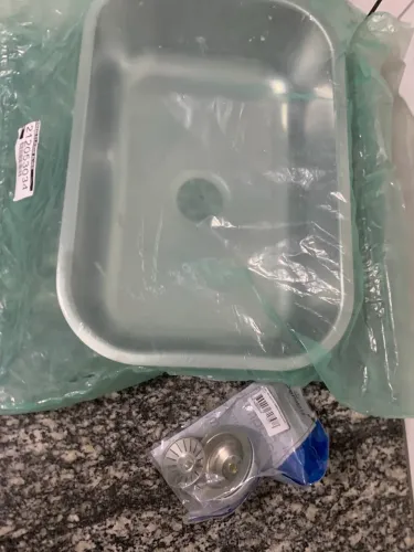 Cuba De Pia Inox Cozinha 47x30 x14,5 (Nova No Plástico) + Válvula Inclusa