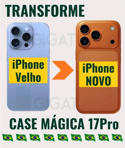Promoção relâmpago Shopee!Capa que Transforma Seu iPhone 13/14/15/16 Pro Max em iPhone 17