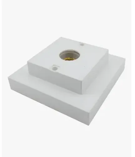 PLAFON QUADRADO BOCAL PORCELANA E27