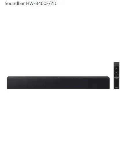 Soundbar Série B HW-B400F 2.0 canais woofer integrado 2025
