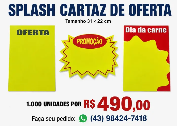 Cartaz de oferta - Splash