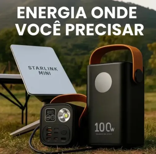 Carregador Power Bank 60.000mah Portatil Starlink 100w Turbo