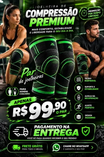 ? Mais conforto e estabilidade para seus joelhos!