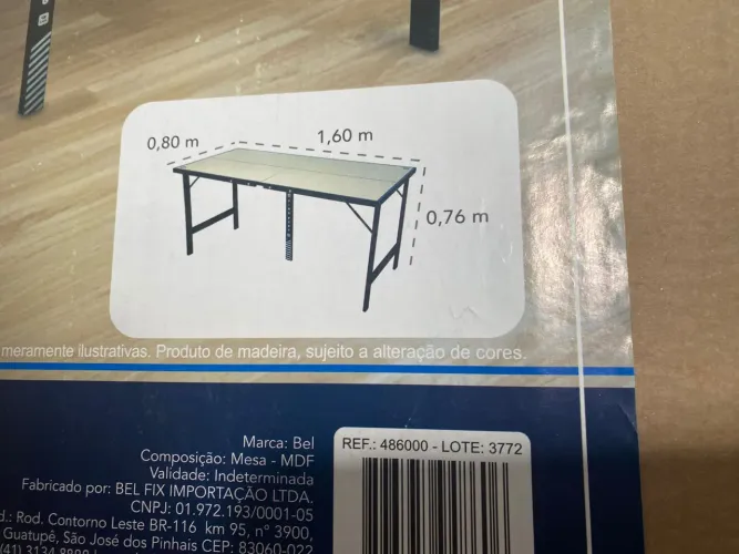 Mesa de ping pong dobrável. MDF com kit de 2 bolinha e 2 raquetes, número:419917655