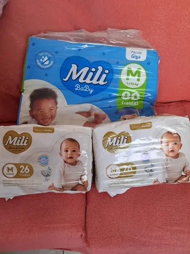 Fralda mili M ,para melhorar o dia do seu bebê ?