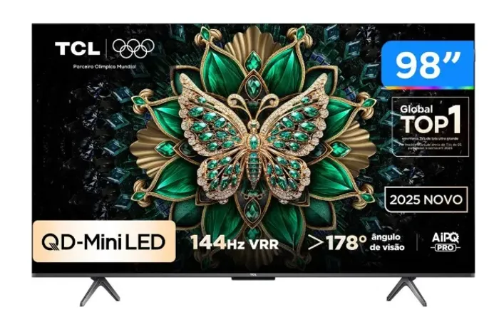 TV 98 POLEGADAS - SMART - TCL UHD 4K MINILED 98C6K 120Hz