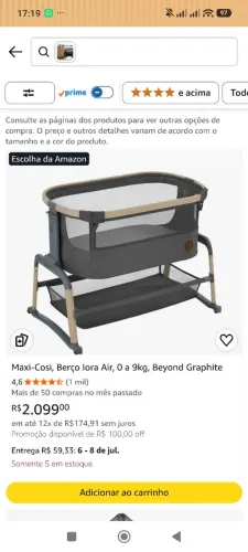 Berço novo.