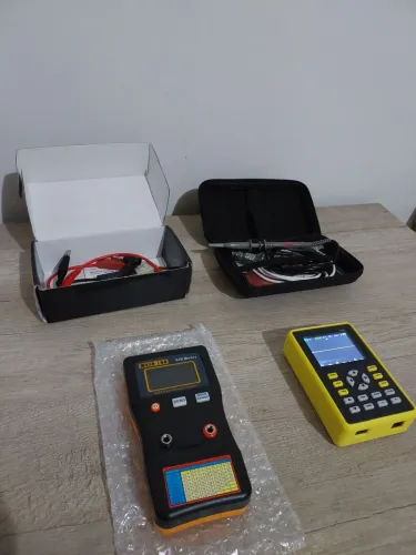 Kit de eletrônica top, osciloscópio + testador de capacitor seminovo