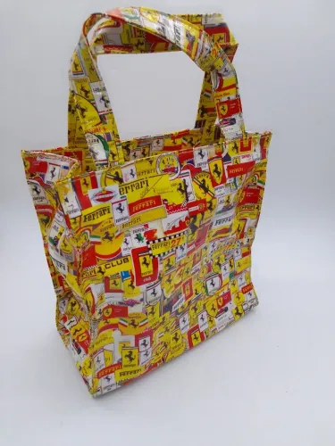 Sacola Lona Vinil Original Ferrari Promoção Anos 90 - 33 Cms