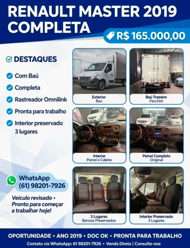 Renault Master 2.3 DCI Chassi 16V Diesel 2019