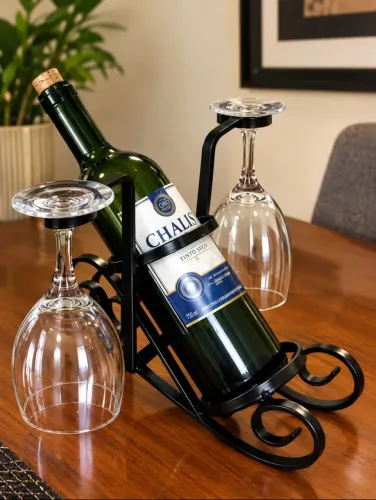 Suporte para vinho 2 taça colonial