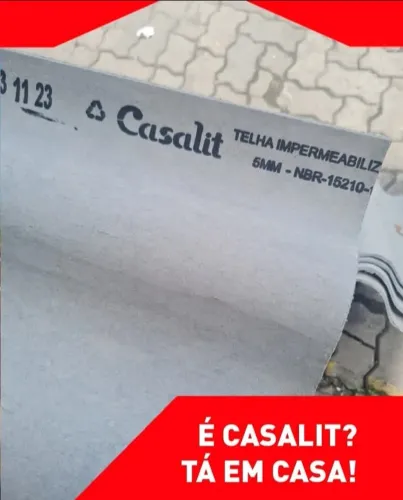 Telha de fibrocimento impermealizada casalit 2.44x1.10 5mm