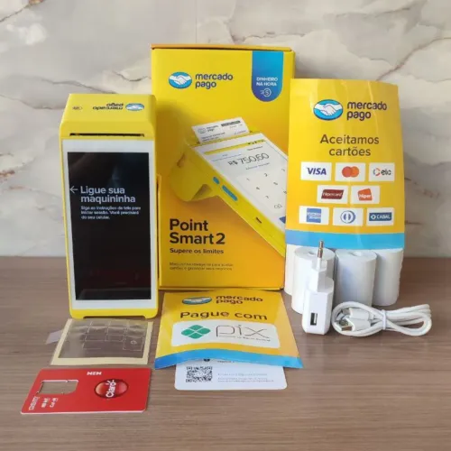 Máquina de Cartão Mercado Pago Point Smart 2 nova na caixa e com garantia na promoção