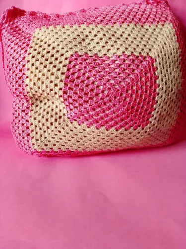 Capa para almofada de croche 