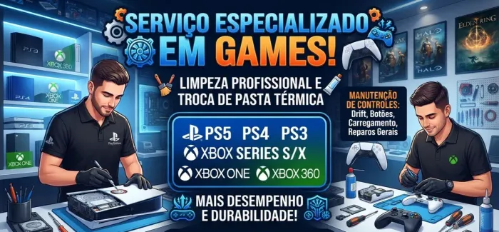 Manutenção em vídeo games e controles