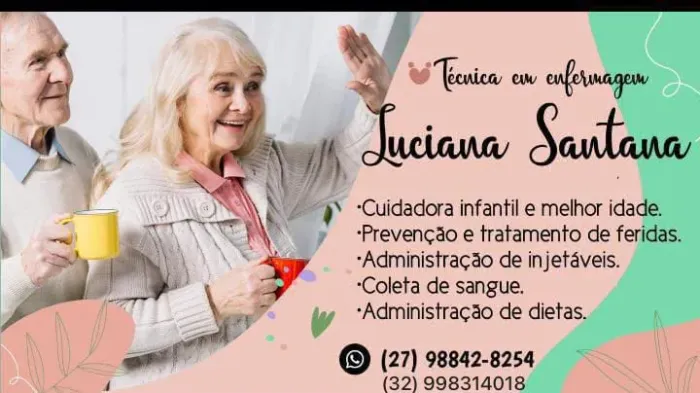 Cuidadora de idosos e cuidadora infantil e tecnica de enfermagem
