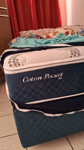 Cama Box Casal com capa protetora para Colchão