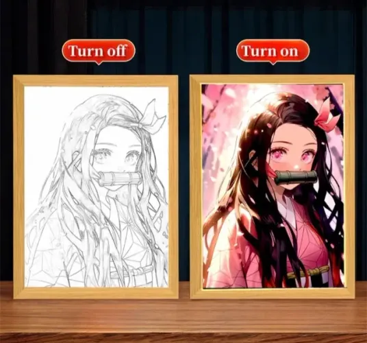 Quadro de Led da Nezuko - Demon Slayer