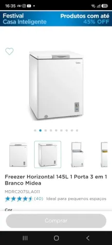 Freezer 145L, na caixa nunca usado com nota fiscal